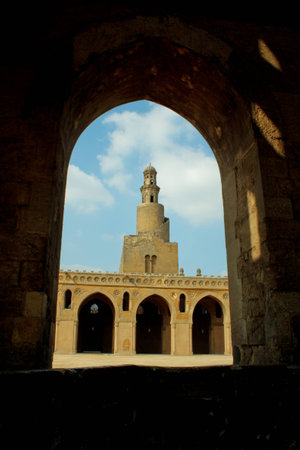 Mosque of Ibn Tulun , Cairo , Egypt の写真素材