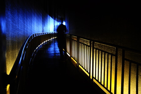 Tsunami hallway or space of fearの写真素材