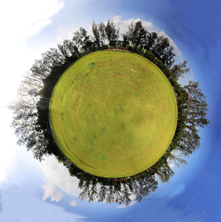 Tiny Planet 360 panoramaの写真素材