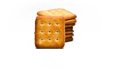 Tasty biscuits isolated on white backgroundの写真素材