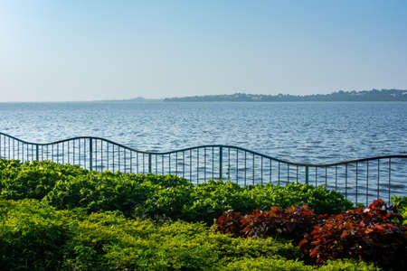 Beautiful view of Upper lake, Bhopal, Madhya Pradesh, India.の写真素材