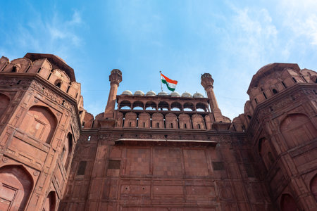 Red Fort in Delhi, India. UNESCO World Heritage Siteの写真素材