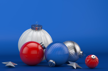 Toy decoration, blue compositionの写真素材