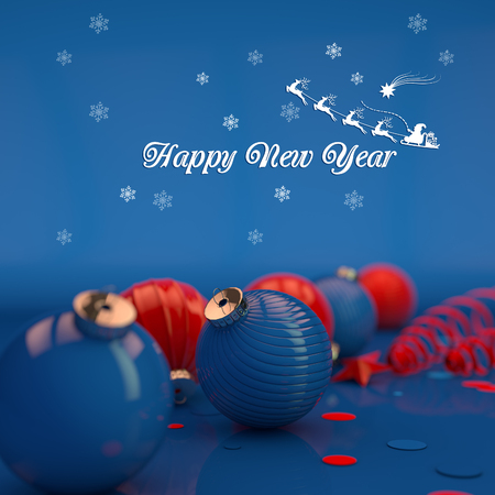 Toy decoration, blue compositionの写真素材