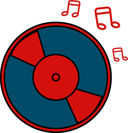 Blue and red music cassetteのイラスト素材
