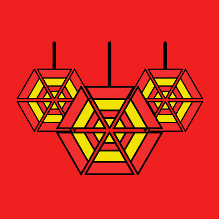 Free three Ornament Chinese New Year Cartoonのイラスト素材