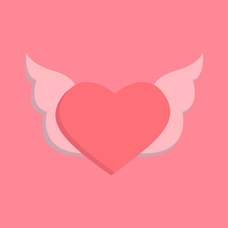 Simple 3D Love Angel Valentine's Dayのイラスト素材