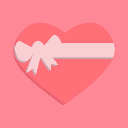 Simple 3D Gift Love Valentine's Dayのイラスト素材