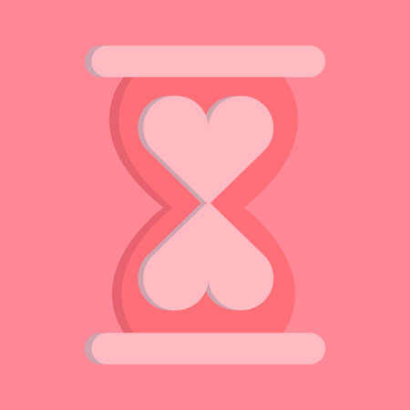 Simple 3D Hourglass Love Valentine's Dayのイラスト素材