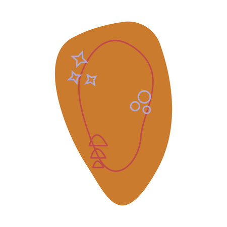 Hand Draw Boho Style Background Decorationsのイラスト素材