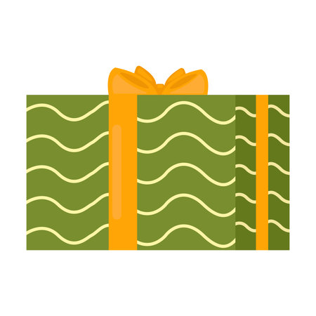 Gift box icon. Flat illustration of gift box icon for web designのイラスト素材