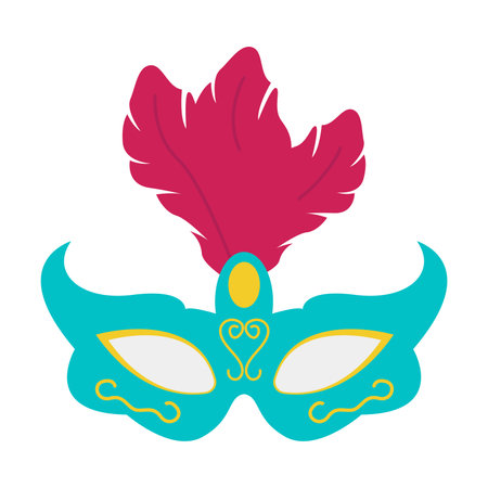mask with feathers carnival icon vector illustration graphic design vector illustration graphic designのイラスト素材