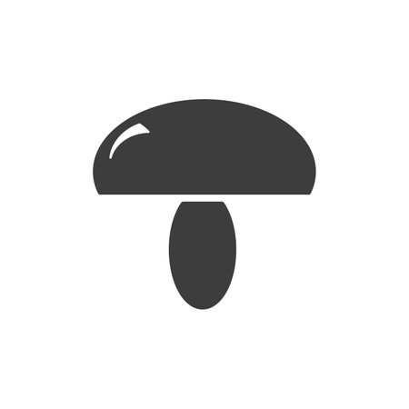 Monochrome isolated mushrooms icon on white backgroundの写真素材