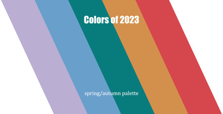Trend color spring autumn palette 2023 in RGB. Color guide collection stripes. Bright color set for fashion, home interior, design.のイラスト素材