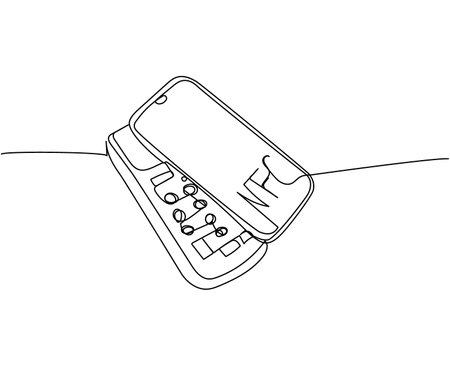 NFC Mobile Payment, payment terminal, Credit Card Machine one line art. Continuous line drawing of bank, money, finance, financial, payment, data, savings, economic, wealth, creditのイラスト素材
