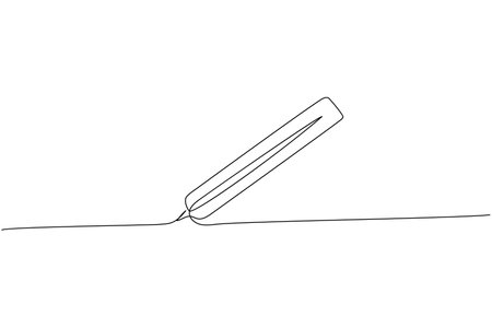 Blood lancets, Blood Testing, medical supplies, equipment one line art. Continuous line drawing of medication, needle, healthcare, clinical, disposable, tool, narcotic, healthyのイラスト素材