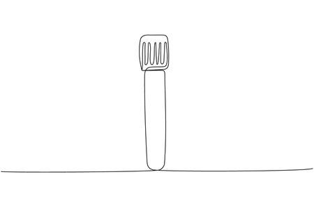 Test tube, medical tests, medical supplies, equipment one line art. Continuous line drawing of laboratory, research, medication, healthcare, clinical, disposable, tool, healthyのイラスト素材