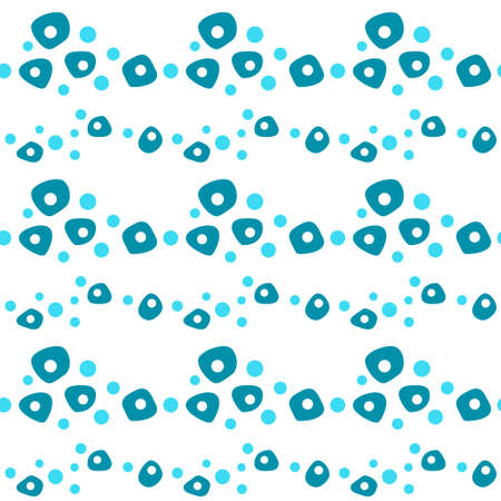 Sea pebble seamless pattern in blueのイラスト素材