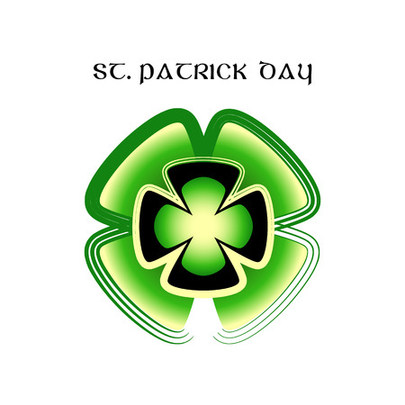St.Patrick day symbol made of clovers (shamrocks, trefoil)のイラスト素材