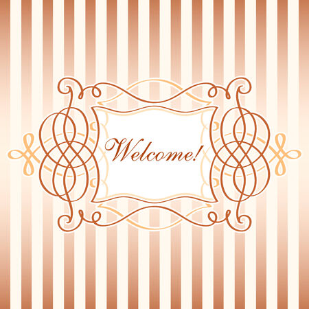 Retro restaurant menu cover over striped patternのイラスト素材