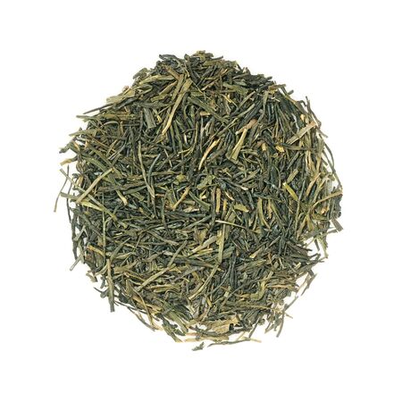 Japanese green Gyokuro tea (most expensive leaf tea) isolatedの写真素材