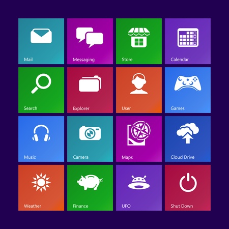 Metro-style system icons, custom versionsのイラスト素材
