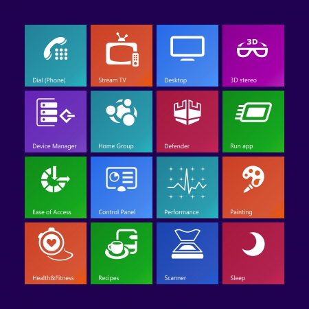 Metro-style system icons 4, custom versionsのイラスト素材