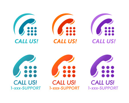 Call us! buttons or icons for phone customer supportのイラスト素材