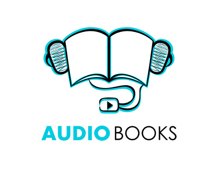 Hand-drawn audiobooks symbol or icon isolatedのイラスト素材
