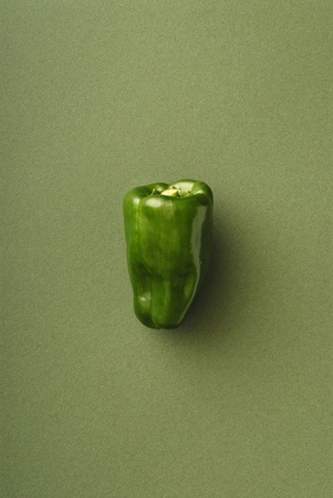 Green Pepper on green backgroundの写真素材