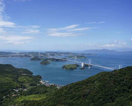 Bridge in Japan. Shimanami Sea Routeの写真素材