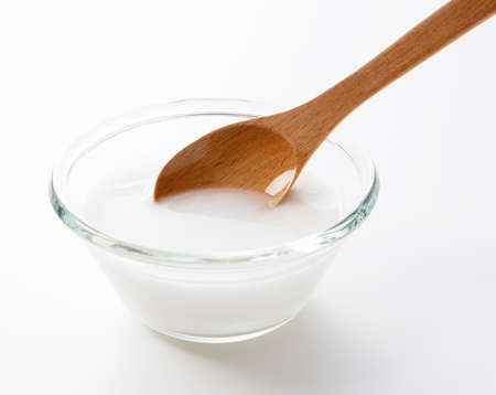 Water-soluble starch on a white backgroundの写真素材