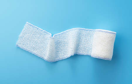 Bandages on a blue background.