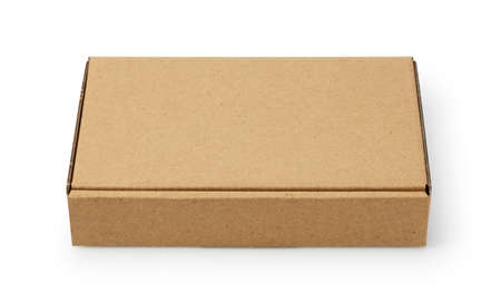 Cardboard box on white background. Box for mailing