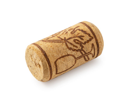 Wine corks isolated on white background.の写真素材