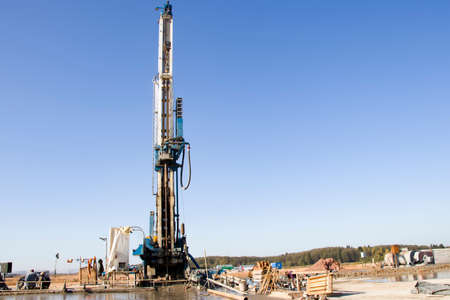 Drilling rig. Drilling deep wells. Coring. Industry Mineral explorationの写真素材