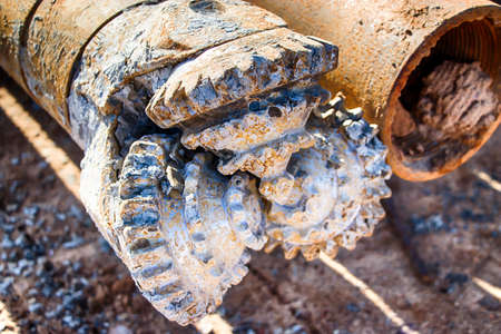 Drilling rig. Drilling deep wells. Drilling equipment and tools. Mineral exploration. The device of wells for freezing soil.の写真素材