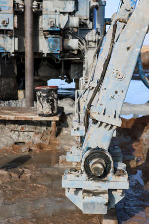 Drilling rig. Drilling deep wells. Coring. Industry. Mineral exploration.の写真素材