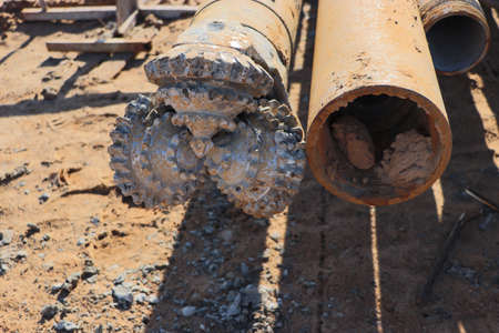 Drilling rig. Drilling deep wells. Drilling equipment and tools. Mineral exploration. The device of wells for freezing soil.の写真素材