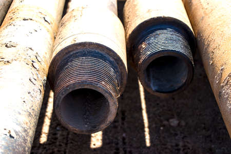 Drilling rig. Drilling deep wells. Drilling equipment and tools. Mineral exploration. The device of wells for freezing soil.の写真素材