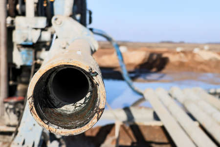 Tool for drilling rig. Pipes for deep drilling.の写真素材
