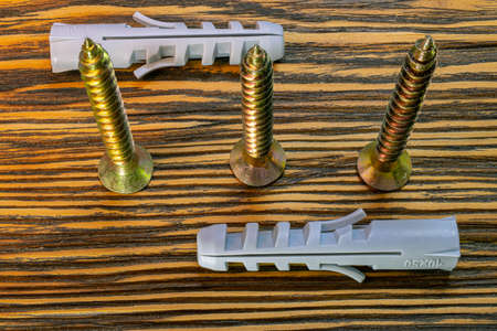 Steel dowels for installation. Anchors for fixing to a concrete wall.