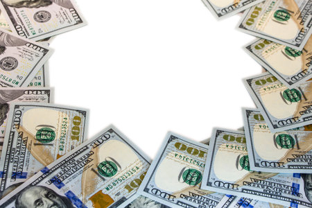 Background with money american hundred dollar billsの写真素材