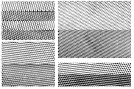 Various stainless steel metal texture. Corrugated aluminum surface. Corrugated steel background for...