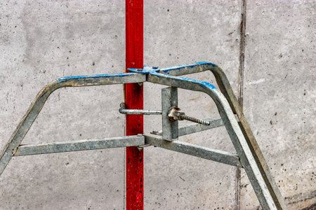 Formwork supports the second floor of a monolithic building. Reinforcement of walls and ceiling....