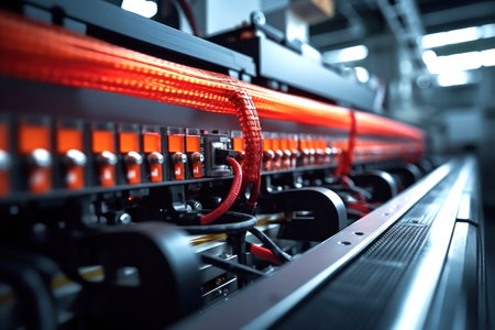 Electrical equipment of a modern plant. Power supply, communication and control system. Control blockの素材