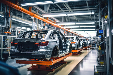 Automated assembly line for robot manipulators for the production of high-tech electric vehicles running on clean energyの素材