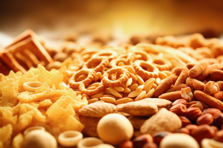 A set of various types of cereals and legumes. Concept of farming and grain expression. Close-up. Healthy eatingの素材