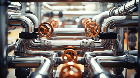 Industry pipeline transport petrochemical, gas and oil refining, water supply system, thermochemical production rack, steel pipe plant equipment.の素材