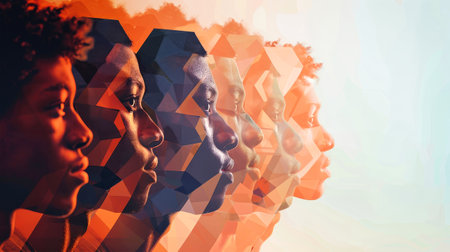 A diverse group of people from various nationalities standing in unity and solidarity, showing the beauty of multiculturalism.の素材